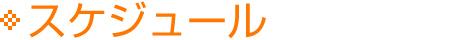 スケジュール スケジュール